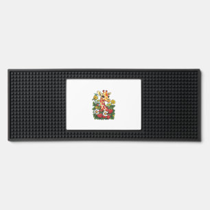 Giraffe Strawberries and Flowers Graphic Cute Gira Bar Mat