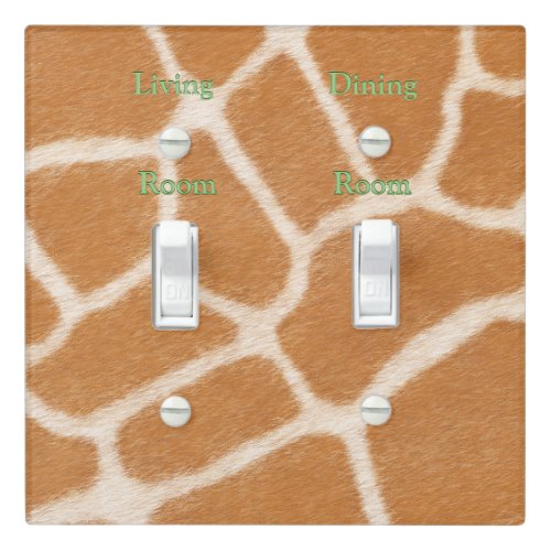 Giraffe Stripes Exotic Animal Fur Print Custom Light Switch Cover