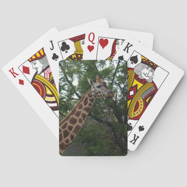 Giraffe Strolling Through Parklands, Poker Cards (Back)