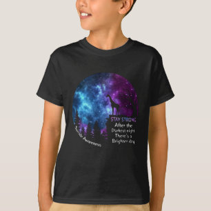 Giraffe Suicide Awareness Stay Strong Giraffe Gift T-Shirt