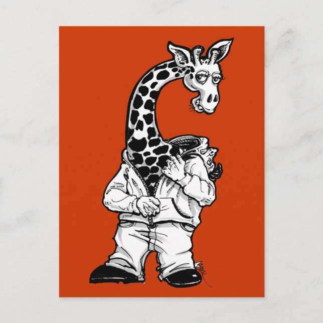 Giraffe-Suit Postcard (Front)