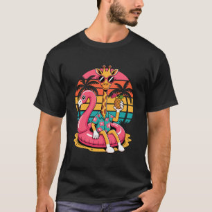 Giraffe Sunglasses Beach Summer Vacation Pool Floa T-Shirt