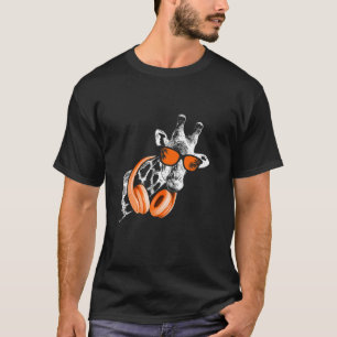 Giraffe Sunglasses Headphones Festival Music Fan G T-Shirt