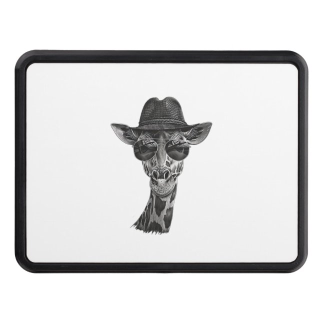 Giraffe Sunglasses   Hitch Cover (Front)