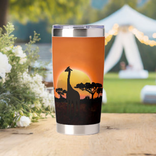 Giraffe Sunset Thermal Tumbler African Safari