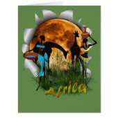 Giraffe, sunset & trendy African girls (Front)