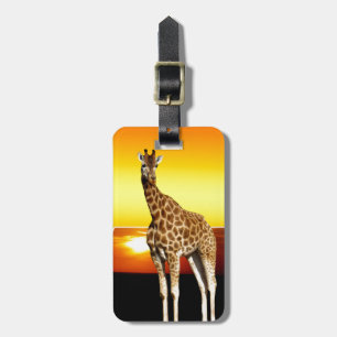 Giraffe Sunshine Popout  Art, Luggage Tag