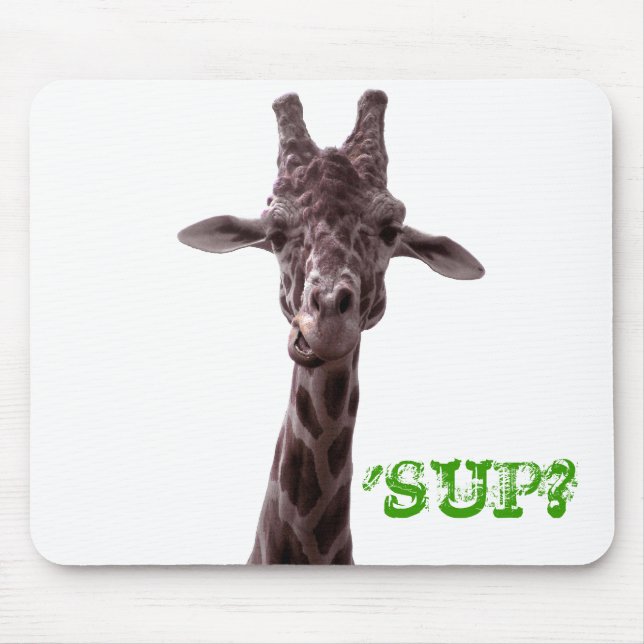 Giraffe, 'SUP? Mouse Pad (Front)