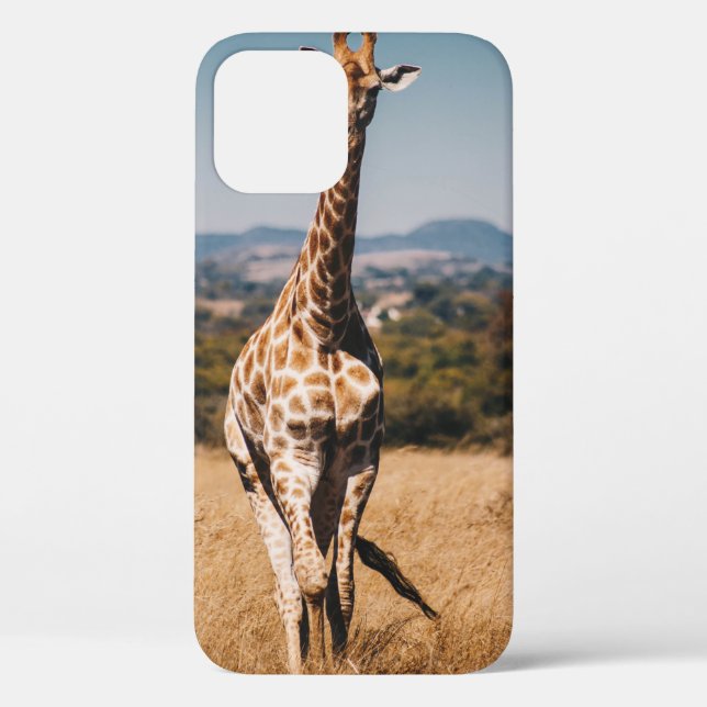 GIRAFFE SURROUNDED BY BROWN GRASS Case-Mate iPhone CASE (Back)