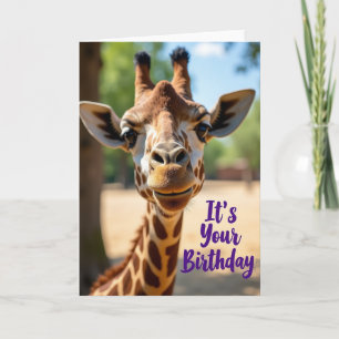 Giraffe Sweet Birthday Card