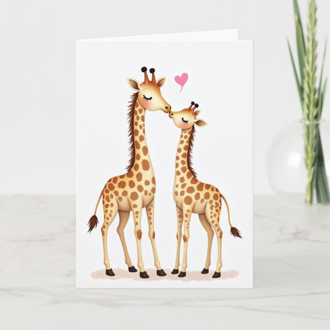 Giraffe Sweet Mothers Day Card (Front)