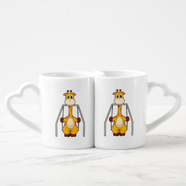 Giraffe Swing Coffee Mug Set (Front Nesting)