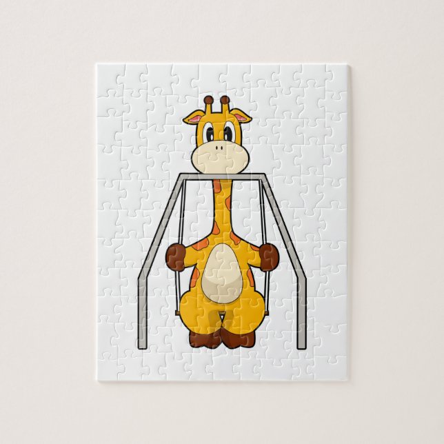 Giraffe Swing Jigsaw Puzzle (Vertical)