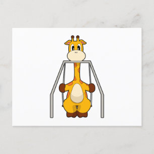 Giraffe Swing Postcard