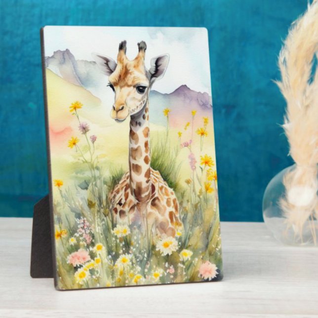 Giraffe Tabletop Plaque with Easel (Creator Uploaded)