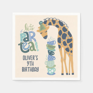Giraffe Tea Party Kids Birthday Party Napkins