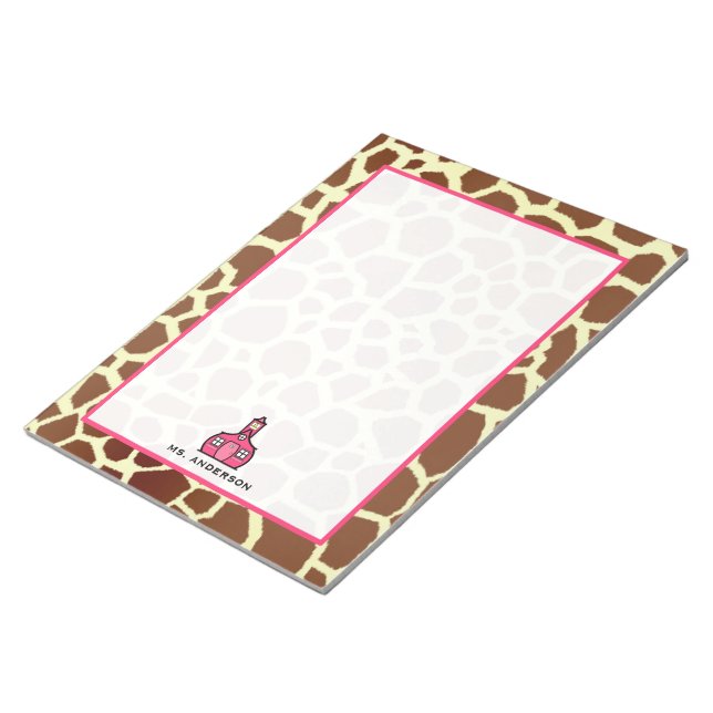 Giraffe Teacher Notepad (Angled)