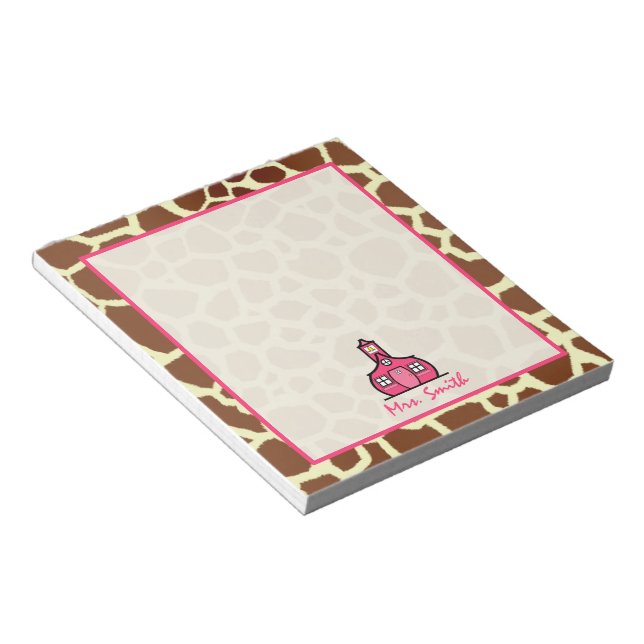Giraffe Teacher Notepad (Angled)