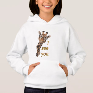 Giraffe.Text.I see you Hoodie