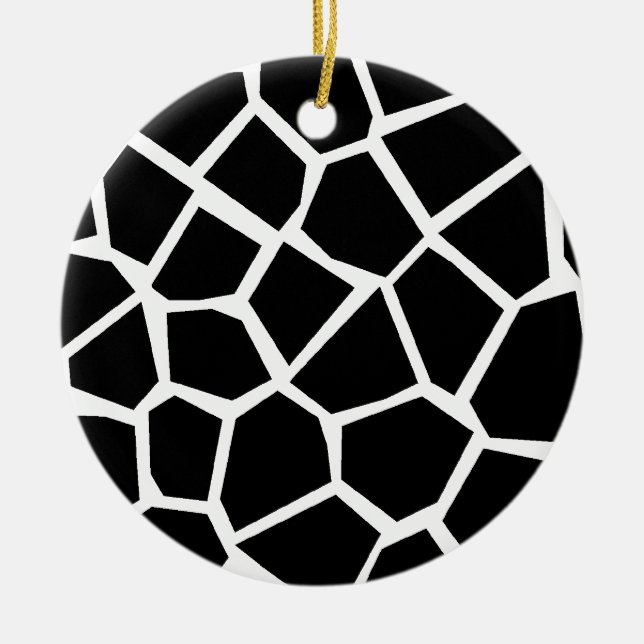 Giraffe Texture Ceramic Ornament (Front)