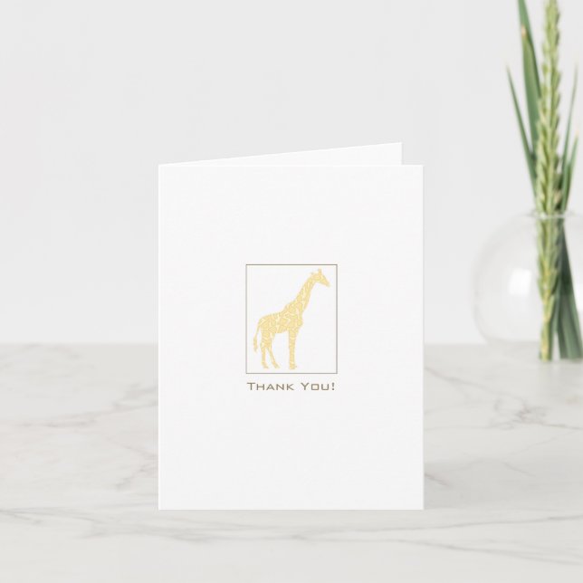 Giraffe Thank You Card (Front)