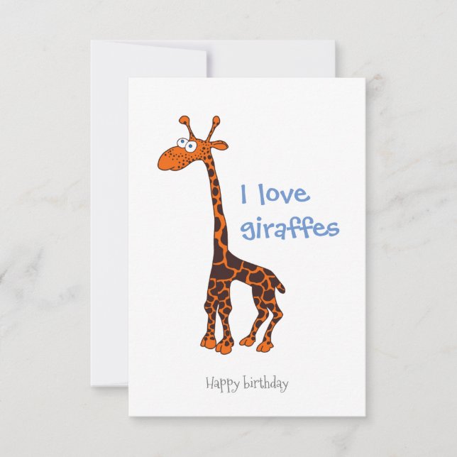 Giraffe Thank You Card (Front)