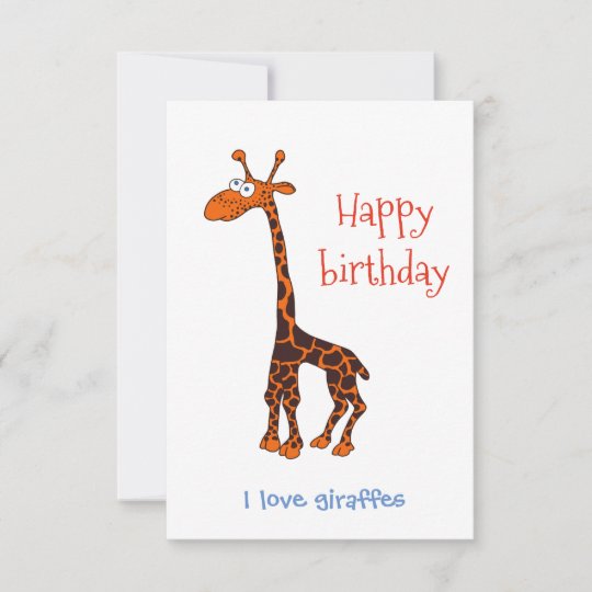 Giraffe Thank You Card