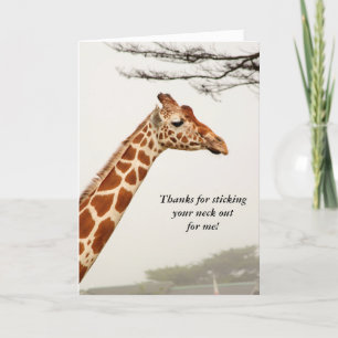 Giraffe Thank You Card