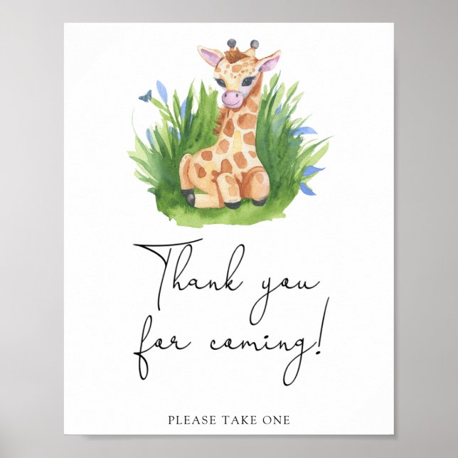 Giraffe \ Thank you for coming Poster (Front)
