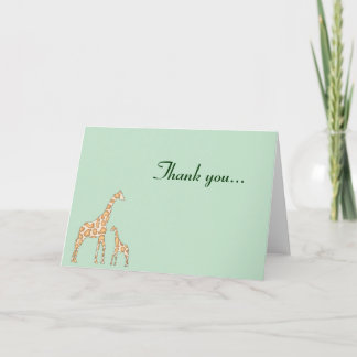 Giraffe Thank you - Green Card