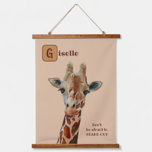 Giraffe the Safari Tier Aquarell Hanging Tapestry