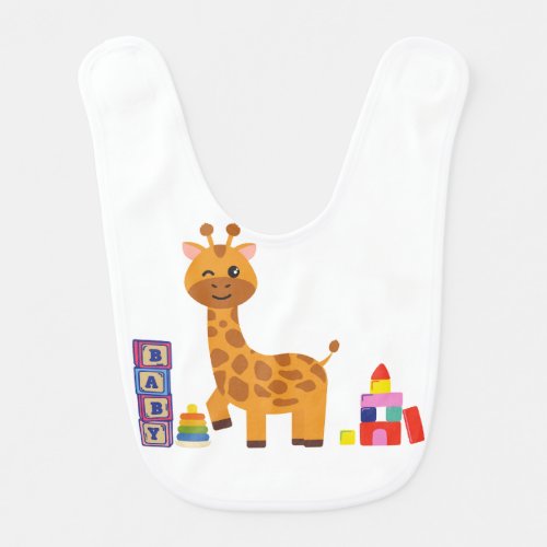 Giraffe_themed Baby Bibs  Toys Now Available