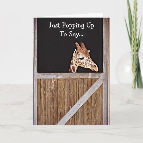 Giraffe Thinking About You Card