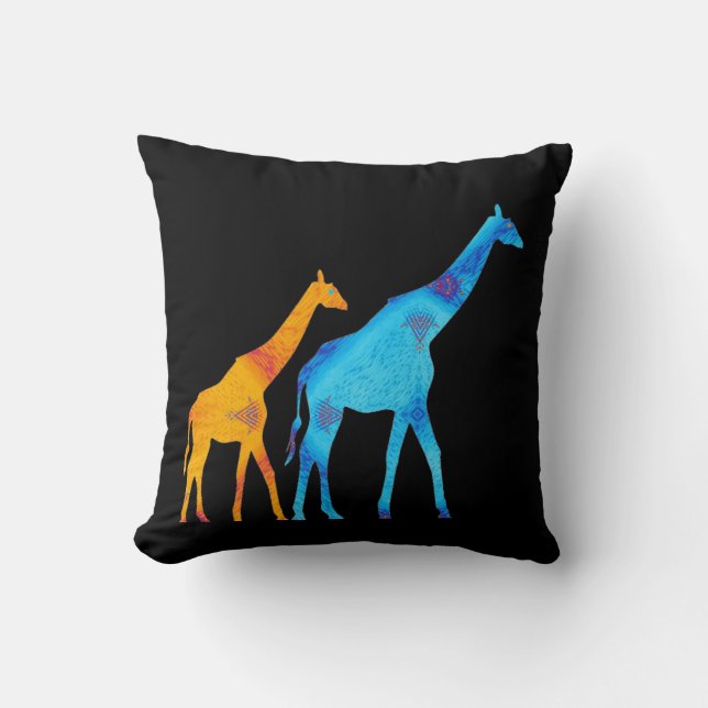 Giraffe Throw Pillow (Front)
