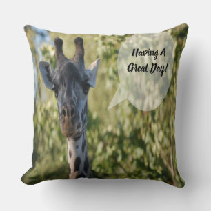 Giraffe throw pillow