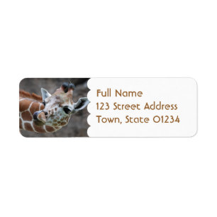 Giraffe Tongue Mailing Label