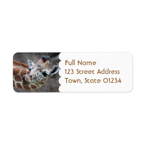 Giraffe Tongue Mailing Label