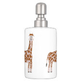 Giraffe Toothbrush Holder and Soap Dispenser Set (Back)