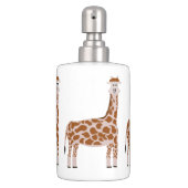 Giraffe Toothbrush Holder and Soap Dispenser Set (Front)
