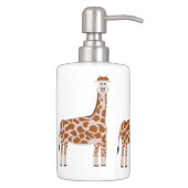 Giraffe Toothbrush Holder and Soap Dispenser Set (Right)