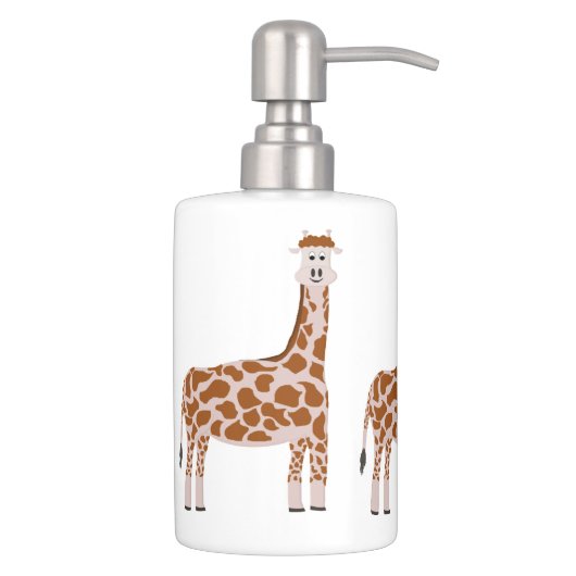 Giraffe Toothbrush Holder and Soap Dispenser Set (Right)