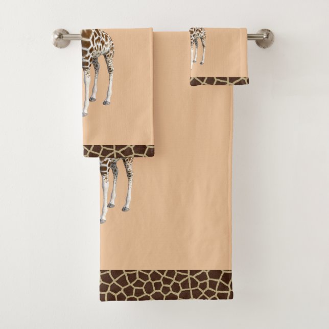 Giraffe towel set (Insitu)
