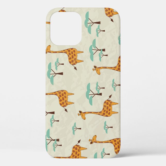 Giraffe tree vintage pattern. Case-Mate iPhone case (Back)