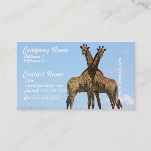 Giraffe Twins Business Cards