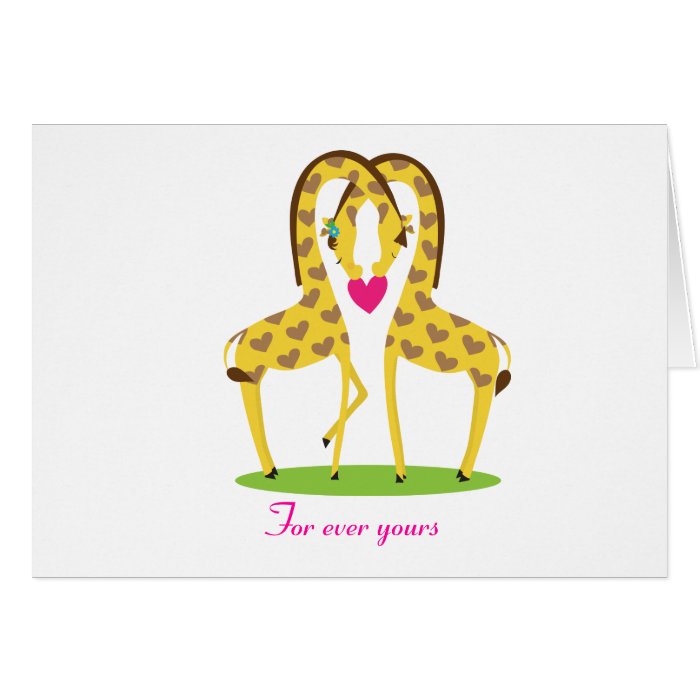 Giraffe Valentine Card