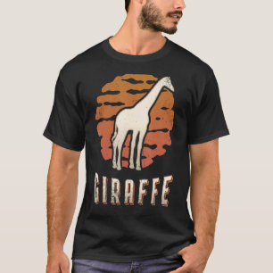 Giraffe Vintage Retro Classic Animal Sunset T-Shirt