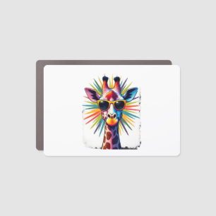 Giraffe Vintage Sunglasses Funny African Animal Lo Car Magnet