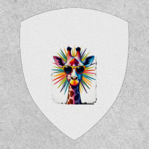 Giraffe Vintage Sunglasses Funny African Animal Lo Patch