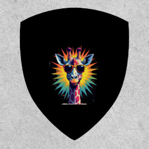 Giraffe Vintage Sunglasses Funny African Animal Lo Patch