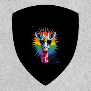 Giraffe Vintage Sunglasses Funny African Animal Lo Patch